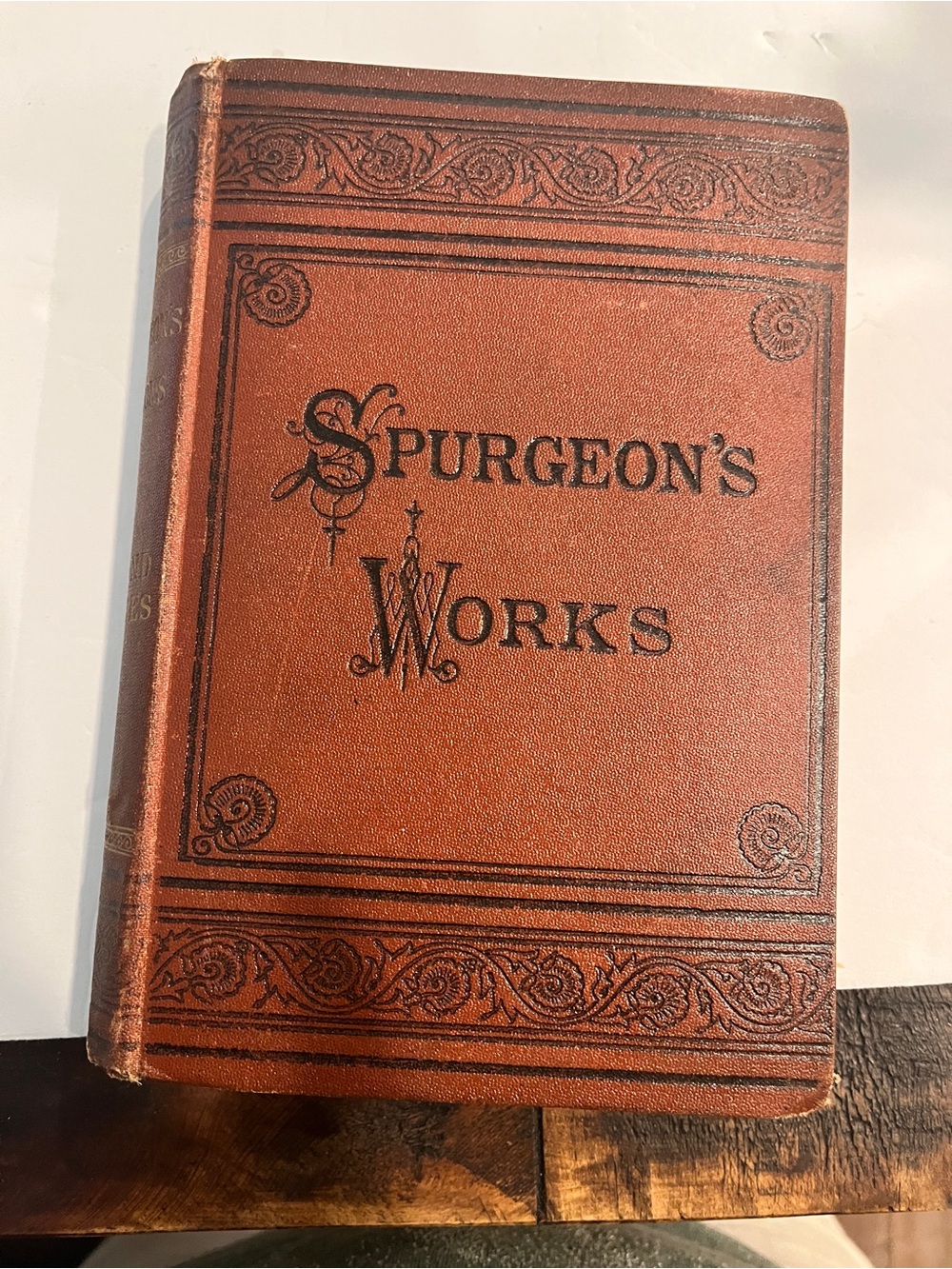 Spurgeon’s Works Decorative Antique Hardcover Book in Brown